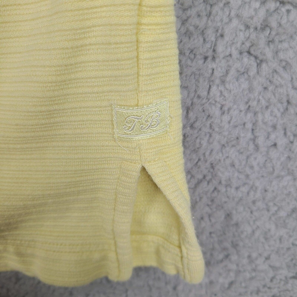 Tommy Bahama‎ Polo Shirt Mens XL Yellow Ribbed Striped Silk Cotton Short Sleeve - Picture 4 of 10